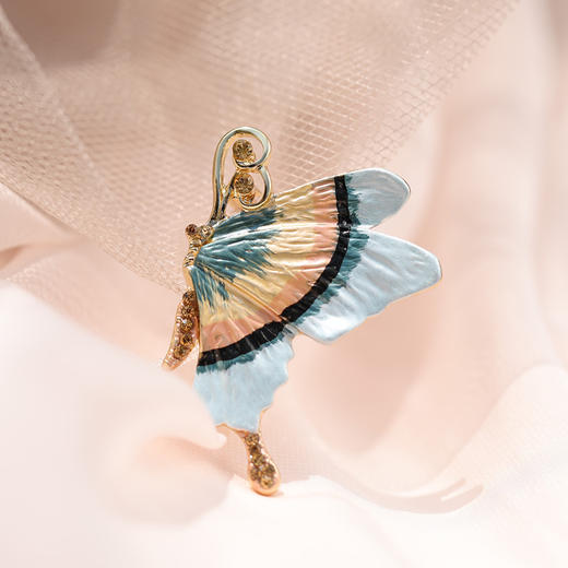 轻奢单品丨珐琅釉 手绘蝴蝶胸针 毛衣胸针#PA2165 商品图1