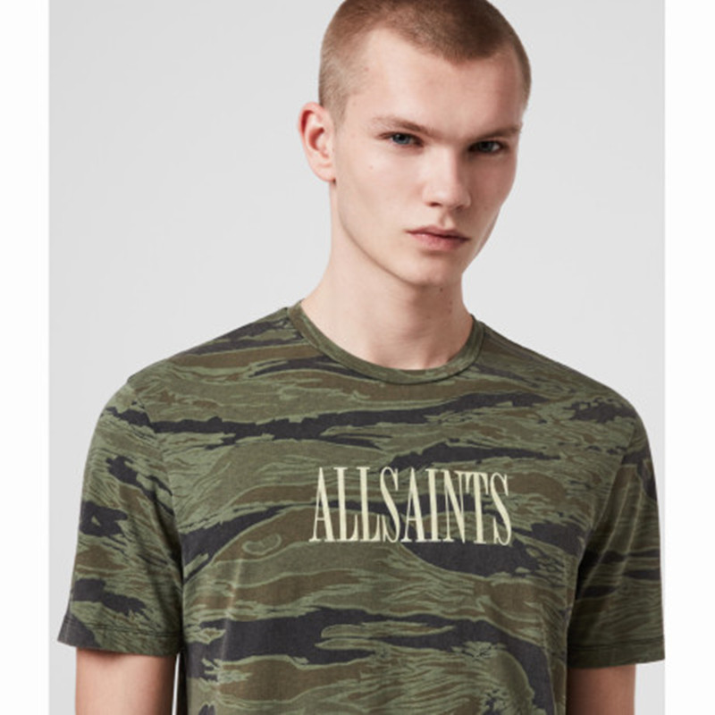 ALLSAINTS STAMP CAMO SS CREW 男士T恤JPY带授权招加盟代理