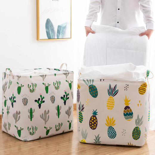 【加大加厚棉麻收纳袋】棉被整理箱装被子的袋子帆布搬家打包袋 商品图1