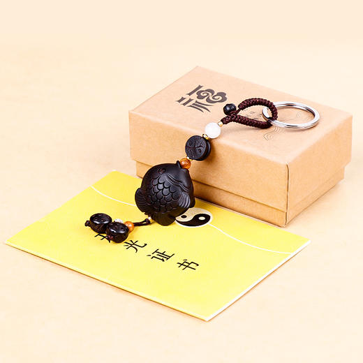 【莲年有鱼檀木锦鲤挂饰】 商品图6