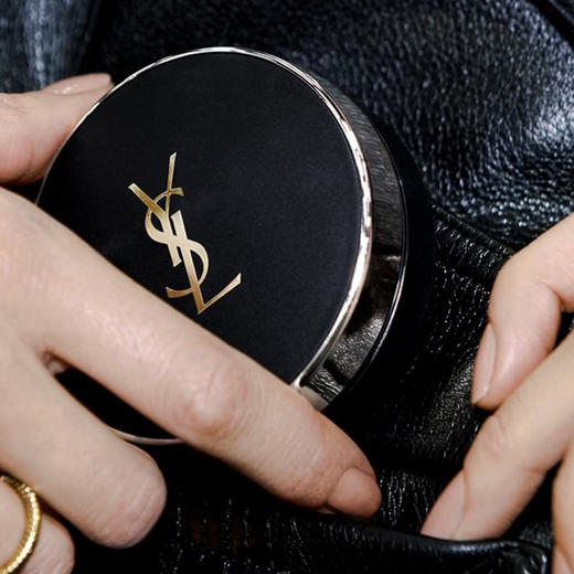 法国ysl圣罗兰全新恒颜无瑕羽毛银色气垫b