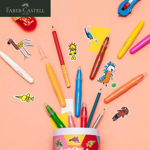 德国辉柏嘉 红系列 儿童炫彩棒粗杆油画棒 12/24色 商品图2