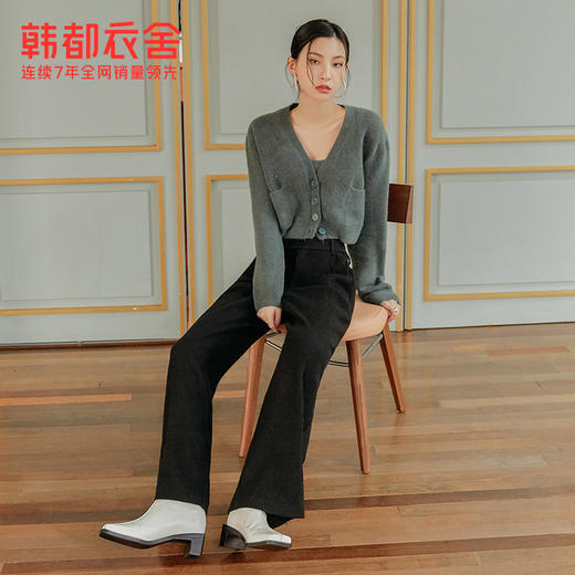 韩都衣舍2021韩版女装春装新款宽松显瘦阔腿裤拖地休闲裤RJ6111煦 商品图2
