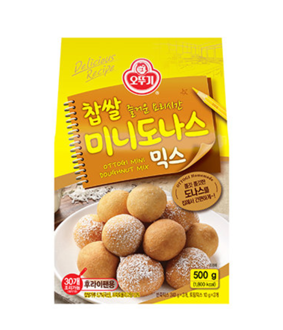 韩国 Ottogi Mini Doughnut Mix 糯米球粉 500g #927055JPY带授权招加盟代理