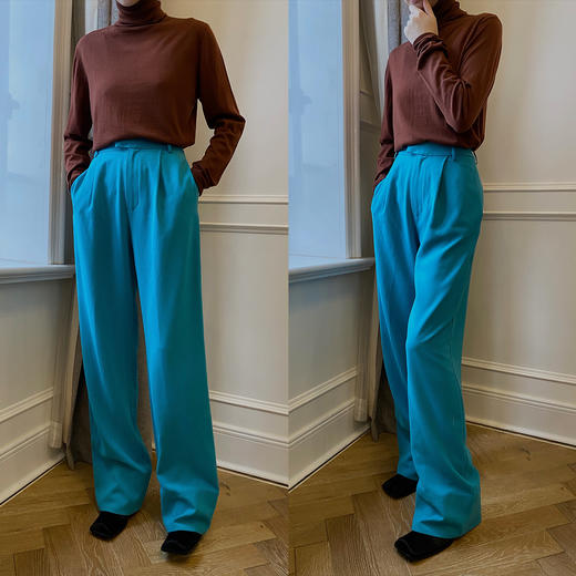 HIDEMI 秋冬叠穿基础必入/美利奴羊毛薄款高领毛衣 商品图13