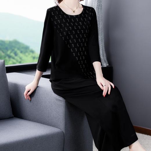 SYF-5008中老年妈妈装阔太太显瘦洋时尚阔腿裤套装两件套 商品图2