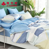 雅芳婷床上用品被单四件套全棉床单简约双面被套双人1.8m床笠家纺 商品缩略图1