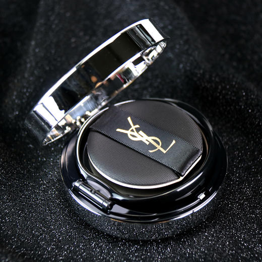 法国ysl圣罗兰全新恒颜无瑕羽毛银色气垫b