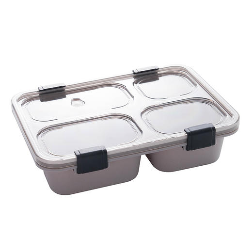 【分隔型带盖上班族便当饭盒】居家日用塑料可加热分格餐盒带餐具 商品图6