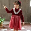 TG-0F996女童洋气连衣裙亮晶晶网纱裙2020秋冬季加绒公主裙儿童金丝绒纱裙 商品缩略图1