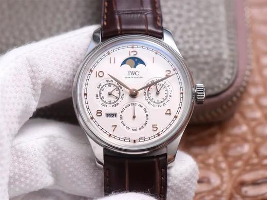 V9万guo葡萄牙系列真万年历IW503307(“上海专卖店”特别版)，万年历自动机械表，尺寸41*13mm，男士腕表，皮表带，自动机械机芯，透底 商品图0