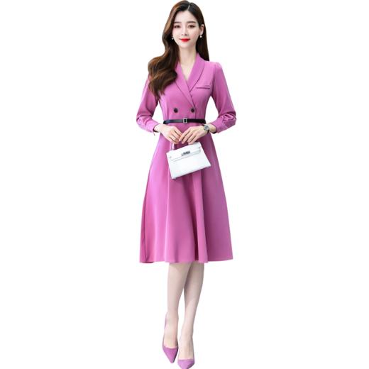 WZNH-MJYY8092秋季新款时尚纯色连衣裙 商品图4