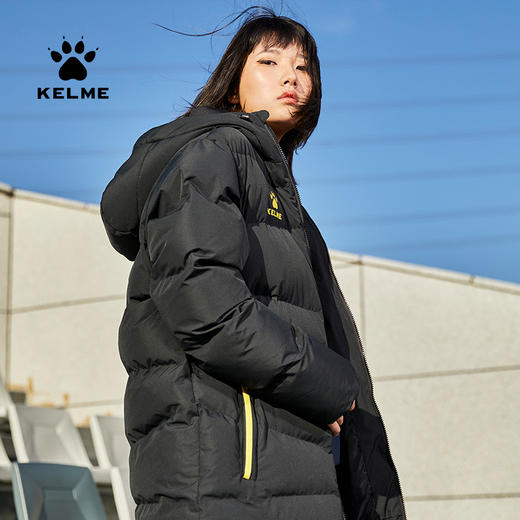 卡尔美运动棉服中长男女冬季训练外套加厚保暖棉服足球棉衣 商品图3