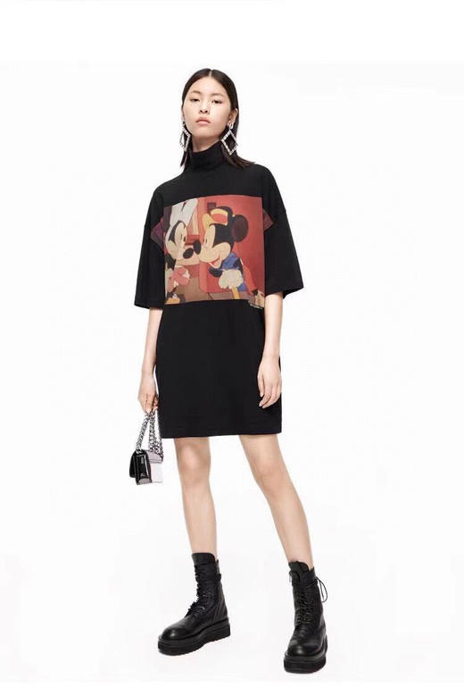 moco怀旧米奇连衣裙