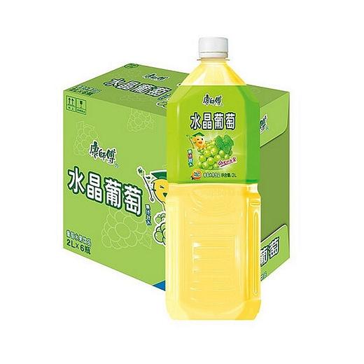 批發康師傅水晶葡萄2l6瓶裝果味飲料新日期