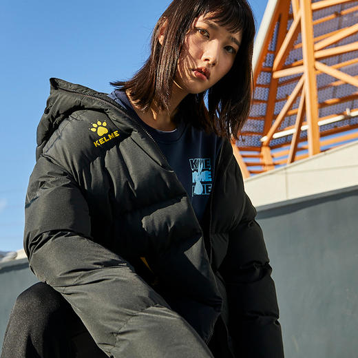 卡尔美运动棉服中长男女冬季训练外套加厚保暖棉服足球棉衣 商品图1