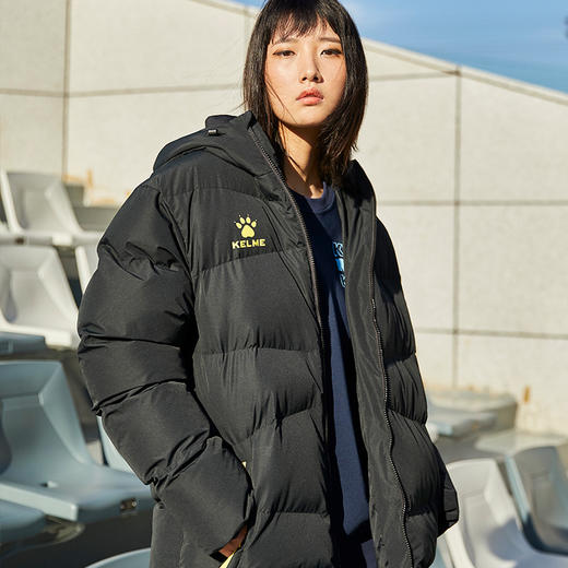 卡尔美运动棉服中长男女冬季训练外套加厚保暖棉服足球棉衣 商品图2