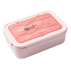 【加热单层分格午餐盒配带餐具】学生上班族居家日用塑料饭盒便当盒 商品缩略图4