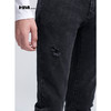 HIM漢崇 男装破洞牛仔裤秋季新青年潮流个性简约洗水灰牛仔裤 商品缩略图0