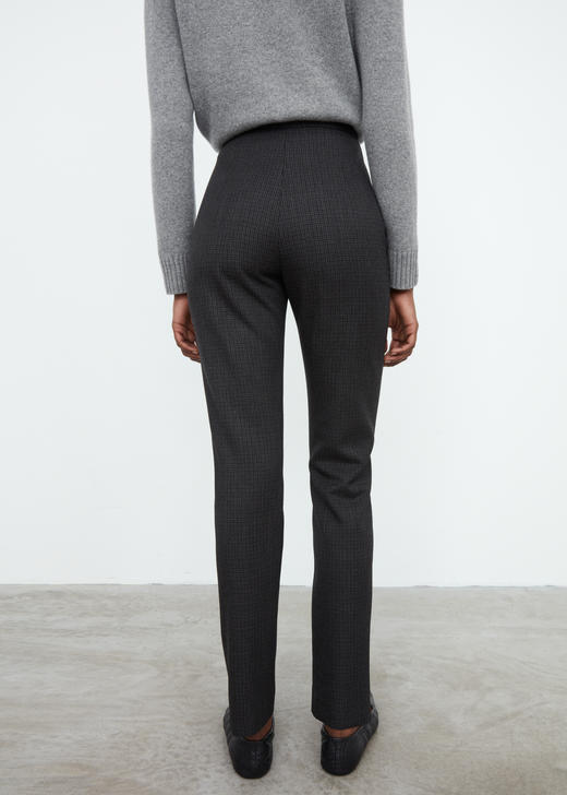 TOTEME 深灰色SAZE格纹窄脚西裤 商品图4