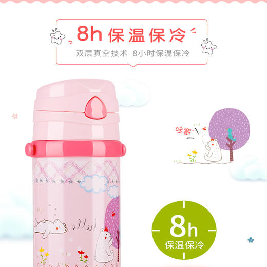 喜多肩带式吸管保温杯420ML-有效期2028.10月 商品图2