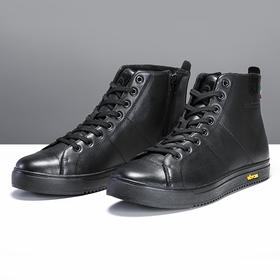 Vibram冰面防滑AVOCCO冬款UCCELLO系列加绒保暖小皮鞋