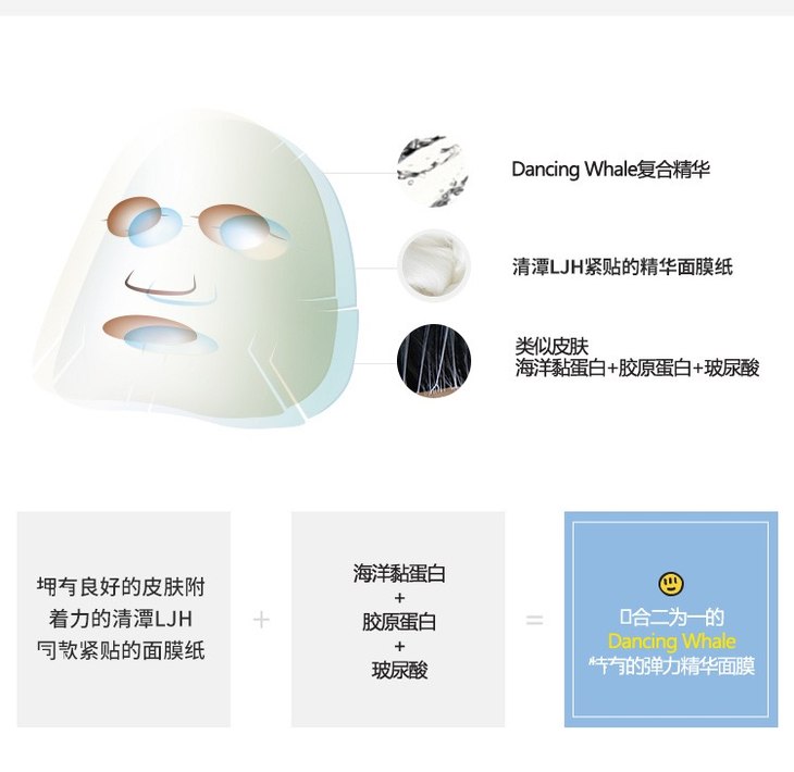 韩国drdermach德美清小鲸鱼面膜10片