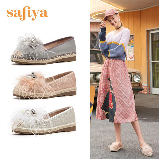 商场同款 | safiya 索菲娅春季毛毛渔夫鞋2019春SF93111093 商品图5