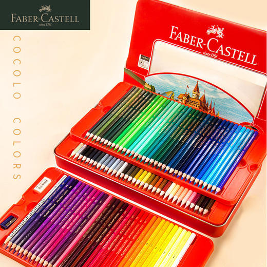 德国辉柏嘉 红系列 城堡100色油性彩色铅笔铁盒装 商品图0