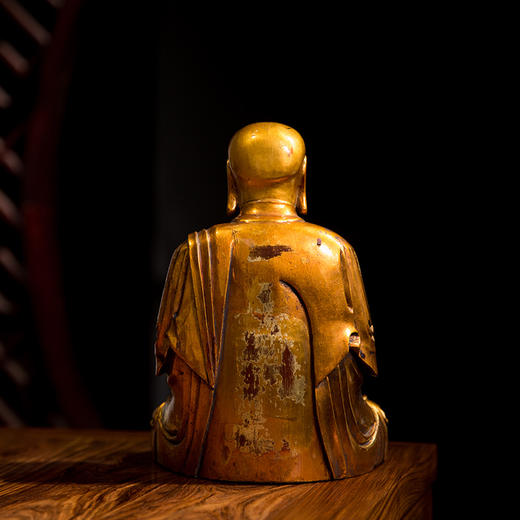 清 木胎金漆佛坐像 商品图4