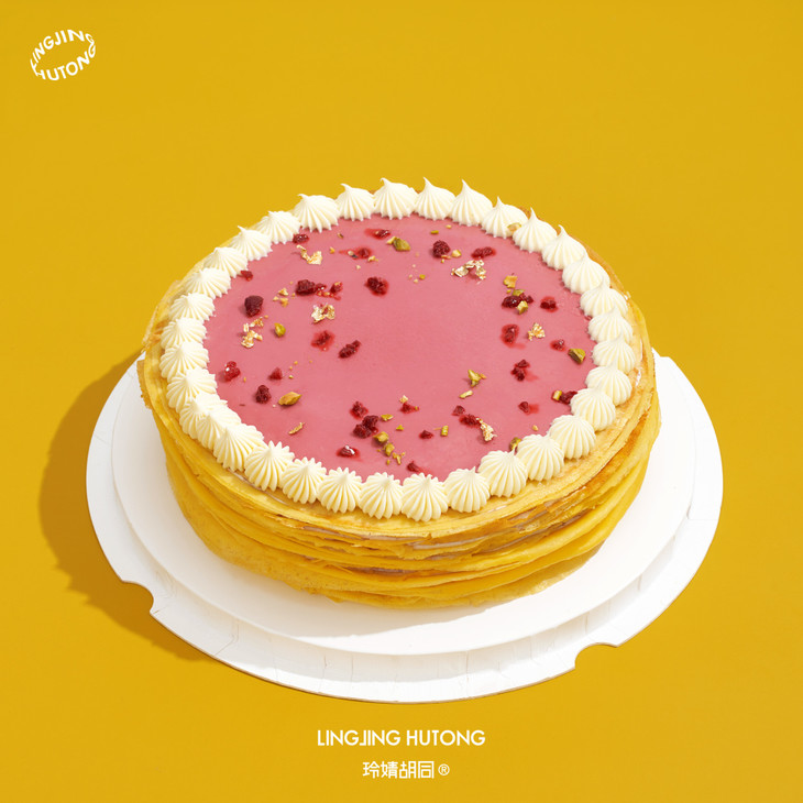 覆盆子千层奶油蛋糕