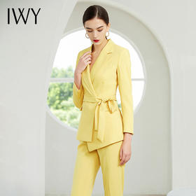 IWY/黄色长袖西装长裤套装CP9112