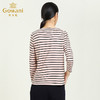 乔万尼秋季圆领七分袖上女显瘦修身条纹气质T恤女EN3C343 商品缩略图4