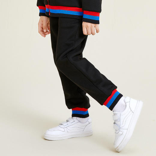 METTE童装男童加绒保暖裤2020秋冬新品中大童时尚撞色针织休闲裤 商品图1