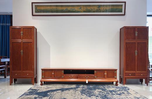 红桥红  家具严选  缅甸花梨（大果紫檀）  【238 两柜两抽屉 踩珠电视柜】 商品图0