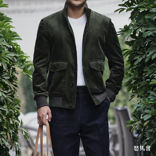 Sojitz Corduroy 灯芯绒棉质橄榄绿A1飞行员夹克 商品图1