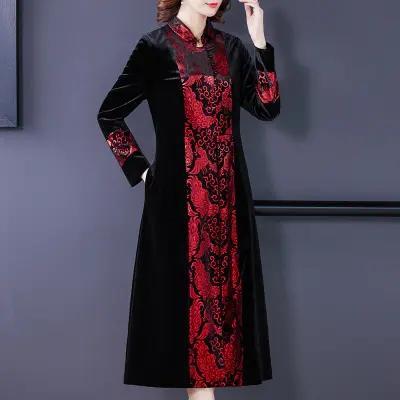 AHM-8261新款长袖中长款宽松遮肉提花上衣 商品图2