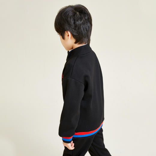 METTE童装男宝立领夹克2020冬新品中大童上衣时尚撞色加保暖外套 商品图2