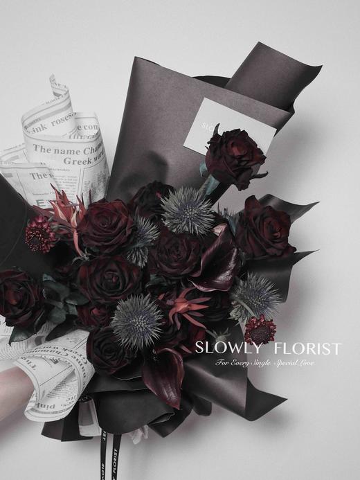 酷女孩黑玫瑰花束 商品图4
