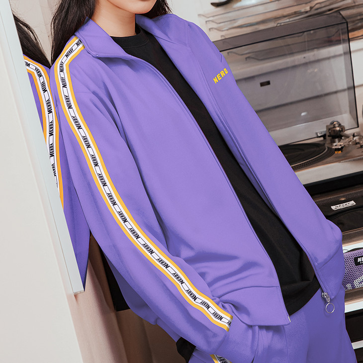 【预售】复古也潮流 明星私服 韩国潮牌nerdy运动卫衣套装