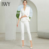 IWY/【厚款】七分袖白色西装长裤套装C304+P305 商品缩略图5