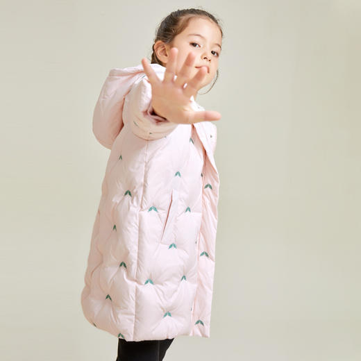 METTE童装女宝90白鹅绒羽绒服2020冬可爱公主风加厚保暖连帽外套 商品图2