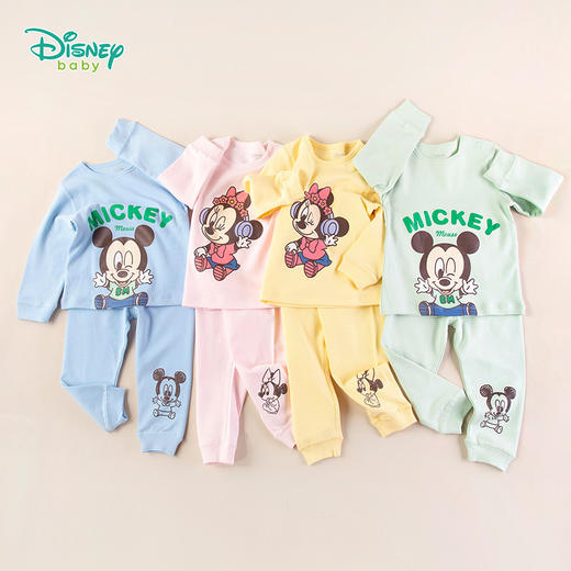 迪士尼春秋四季款男女儿童宝宝套头内衣秋衣家居套装 商品图1