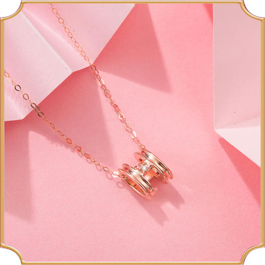 18K金钻石玫瑰金字母吊坠百搭随身戴（不含项链） 商品图2