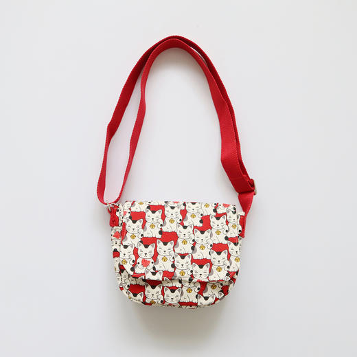 HUJI祤集Flap斜挎包风の花招财猫猫和小鱼 商品图2