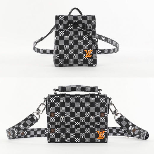 秋冬特价760 原单lv新品n50032 黑白格子 迷你邮差斜挎包 zoooom with