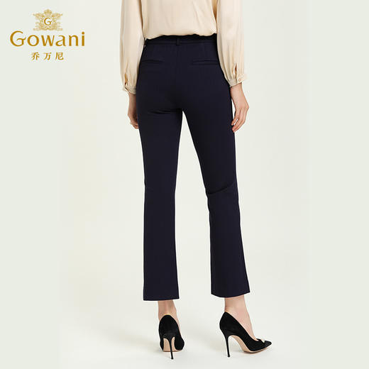 乔万尼新款修身通勤简约舒适微喇显瘦显腿长休闲裤ES3F543 商品图4