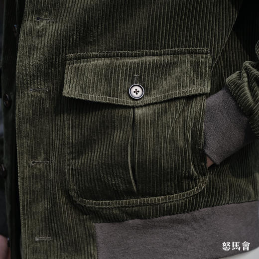 Sojitz Corduroy 灯芯绒棉质橄榄绿A1飞行员夹克 商品图4