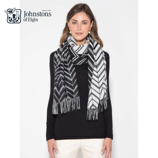 180x50cm 箭簇纹双面宽幅混纺围巾 商品图4