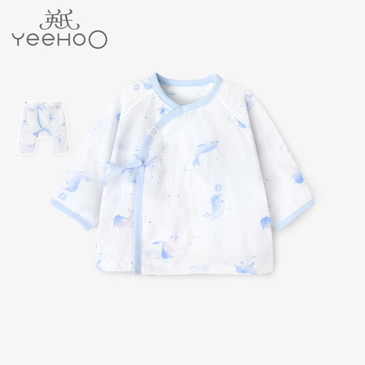 英氏儿童内衣居家套装女童春夏内衣纱布裤套装10094067 10094068 商品图0